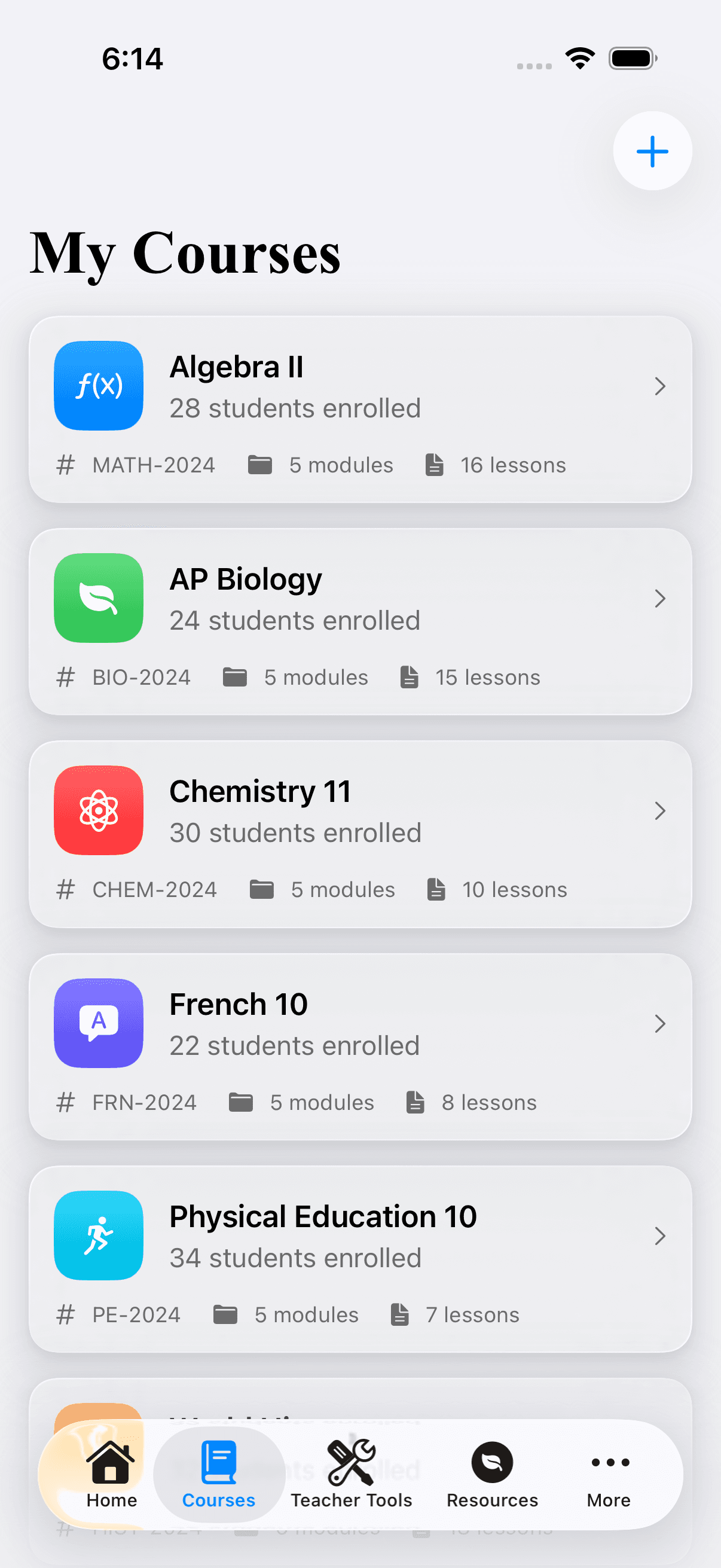 My Courses — iOS